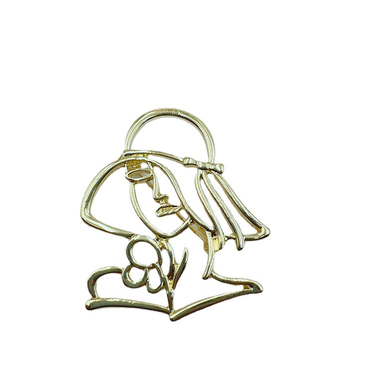 Trâm Cài Áo Hình Chiếc Nón Thiết Kế Đơn Giản Phong Cách Châu Âu Cổ Điển Thời Trang