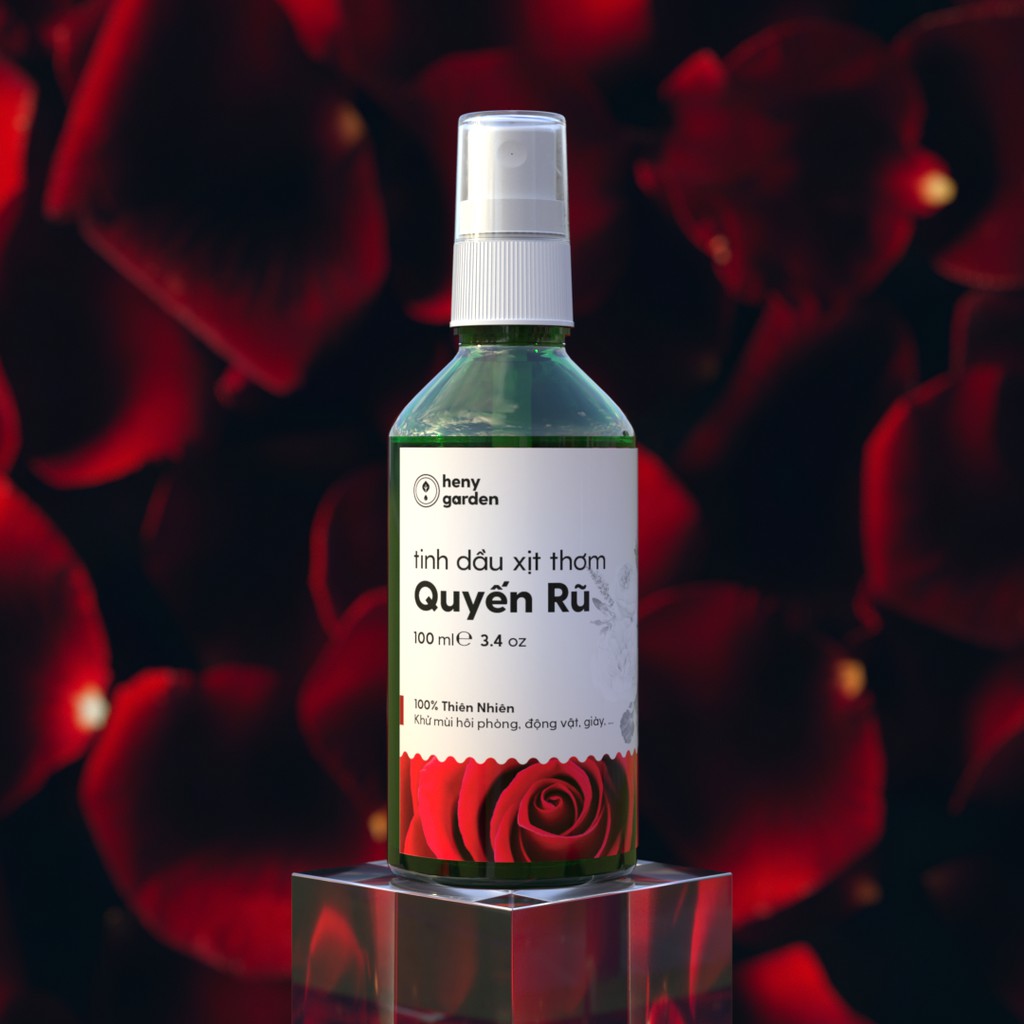 Xịt Thơm Hương Quyến Rũ 100ml | Khử Mùi Phòng, Mùi Hôi Giày, Diệt Khuẩn | Tặng Tinh Dầu Mẫu Thử | Heny Garden