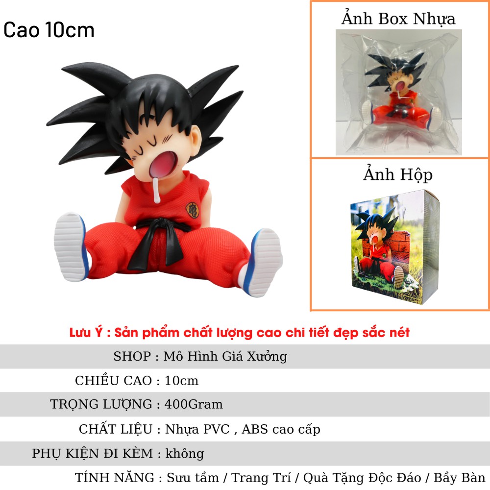 Mô hình Dragon Ball SonGoku ngủ gật cực dễ thương cao 10cm cảnh ngủ ở quên ở võ đài , figure 7 viên ngọc rồng sogoku