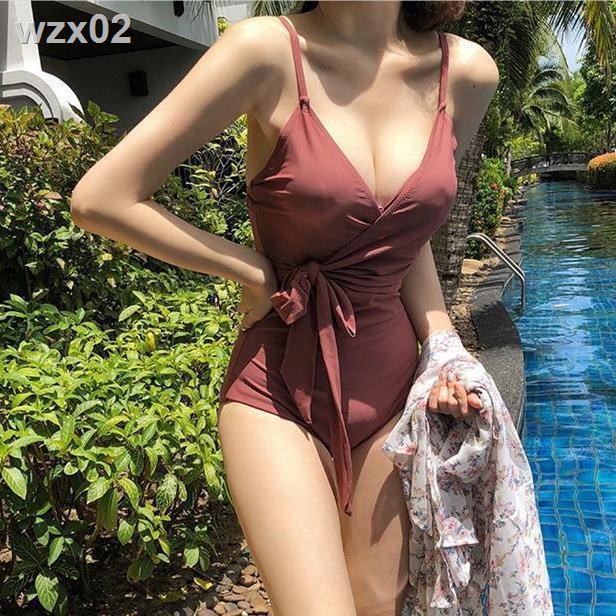 Áo tắm nữ kiểu lưới nổi tiếng Hàn Quốc hở lưng gợi cảm ngực nhỏ hóp lại để che bụng và trông gầy. suối nước nóng m