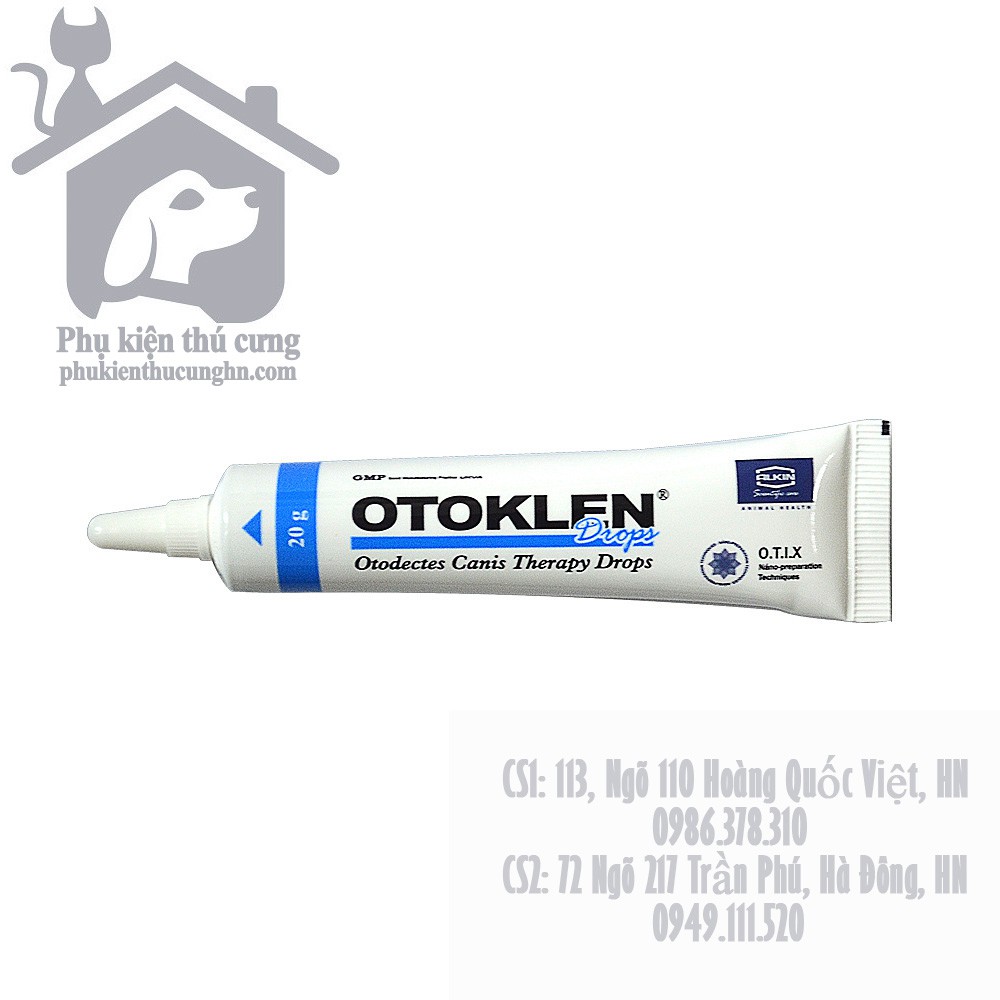 Trị rận tai cho chó mèo OTOKLEN 20g - phụ kiện thú cưng Hà Nội