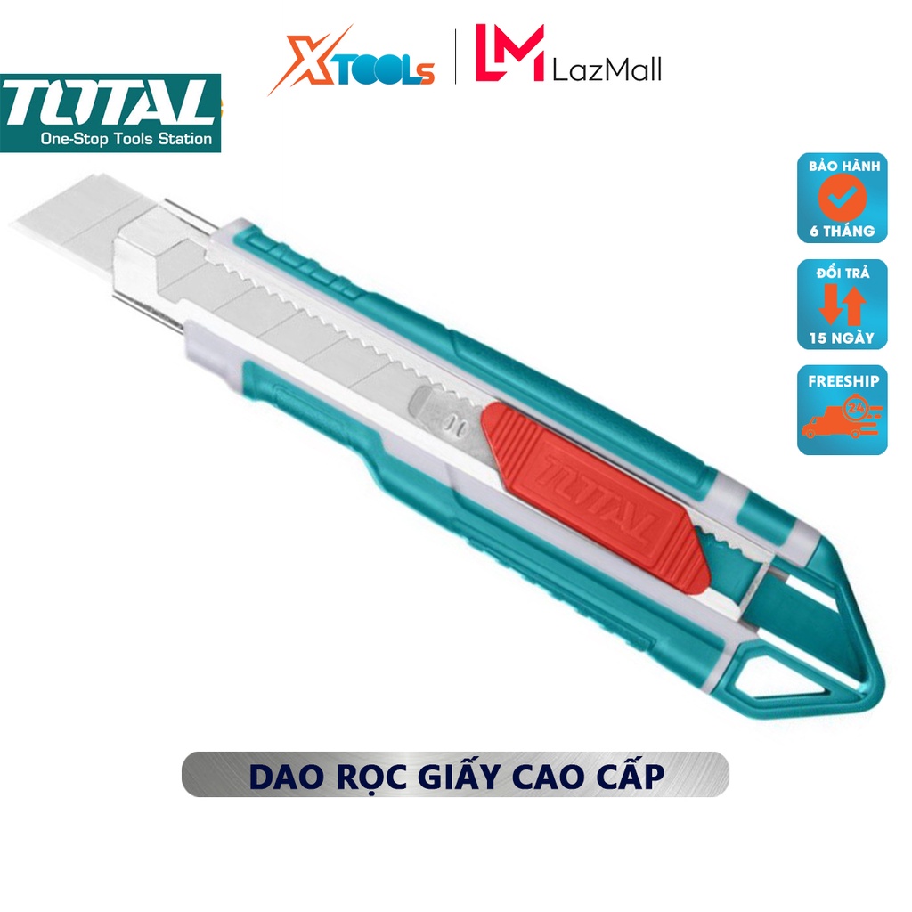 DAO RỌC GIẤY TOTAL THT511836, dao cắt giấy có chiều dài 150mm, kích thước lưỡi 9mmx80mm sắc bén, nhỏ gọn, độ bền cao