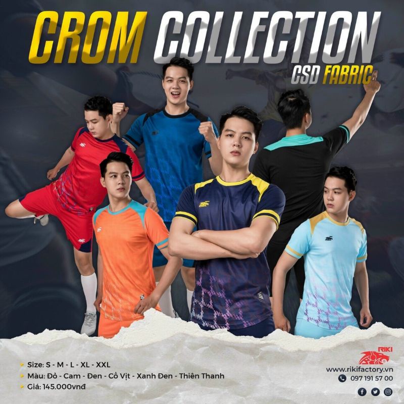 BỘ QUẦN ÁO BÓNG ĐÁ RiKi - CROM