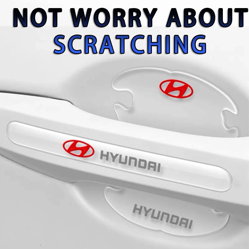 Bộ 4 / 8 Miếng Dán Silicone Bảo Vệ Tay Nắm Cửa Xe Hơi Chống Trầy Xước