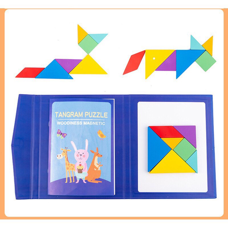 Đồ chơi xếp hình tangram gỗ luyện phát triển tư duy từ nhỏ cho bé