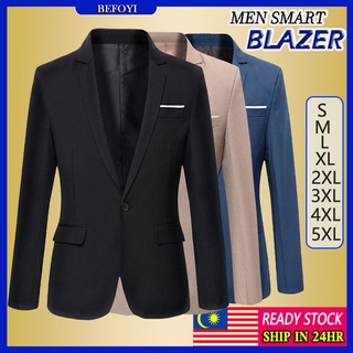 Image of [S-5XL] Men's Blazer Formal Business Outerwear Jacket Korean Style Suit Slim Fit Wedding Tuxedos XH703