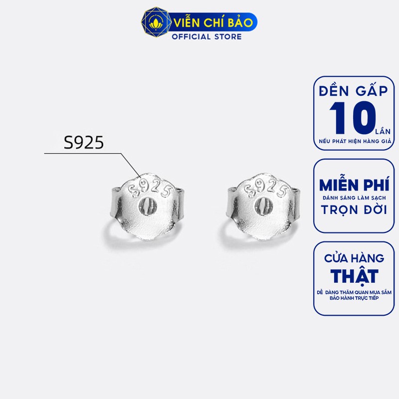 Chốt bạc bông tai, nút bạc (1 đôi) bằng bạc 925 thương hiệu Viễn Chí Bảo C500163