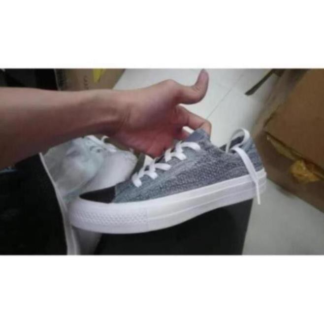 giày CV chuck 2 vải xám size 36.5 37 43 44 real ;