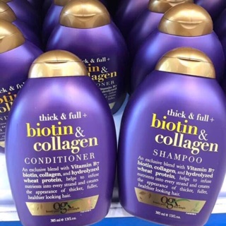 Combo dầu gội và dầu xả OGX Biotin & Collagen 385ml và 750ml