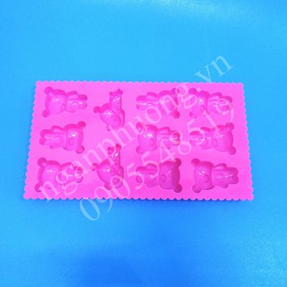 KHUÔN GẤU HỒNG SILICON
