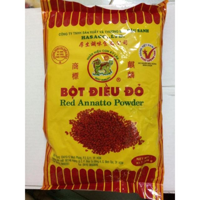 Bột điều đỏ Hậu Sanh 500g