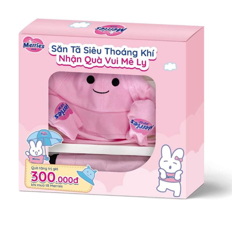 bộ quà tặng merries ô dù+ mũ