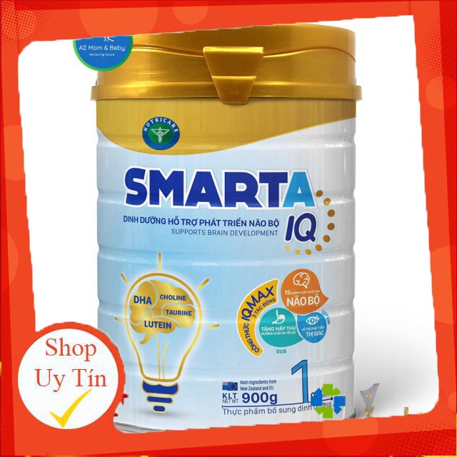 CHÍNH HÃNG Sữa bột SmartA IQ 1 hỗ trợ phát triển não bộ & dinh dưỡng cho bé (900g)