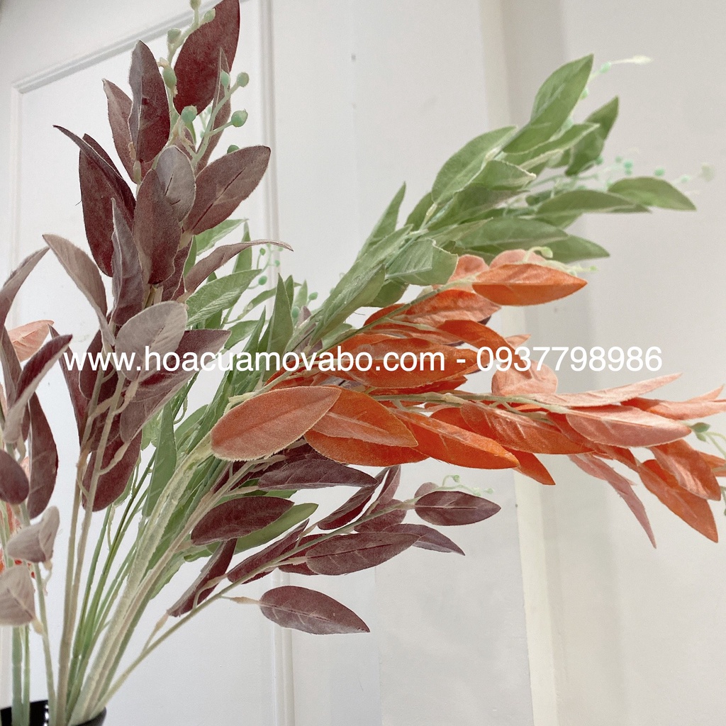 Cành Lá Bạch Đàn Lông Giả Merber (Mơ Bơ) Loại 60cm 3 Nhánh - Cành Lá Decor Phù Hợp Trang Trí Nhà Cửa, Cắm Hoa, Chụp Ảnh