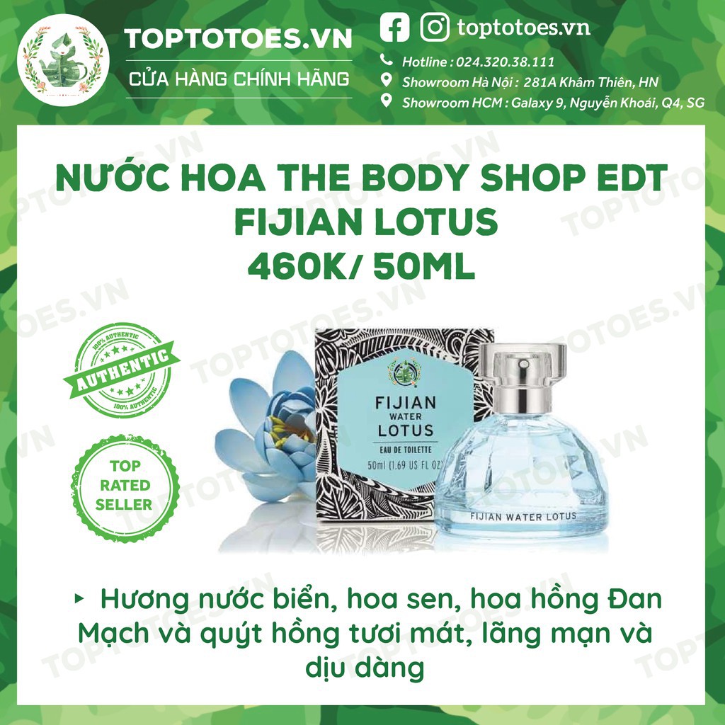 Nước hoa The Body Shop Japanese Cherry Blossom / English Dawn Gardenia / Fijian Lotus