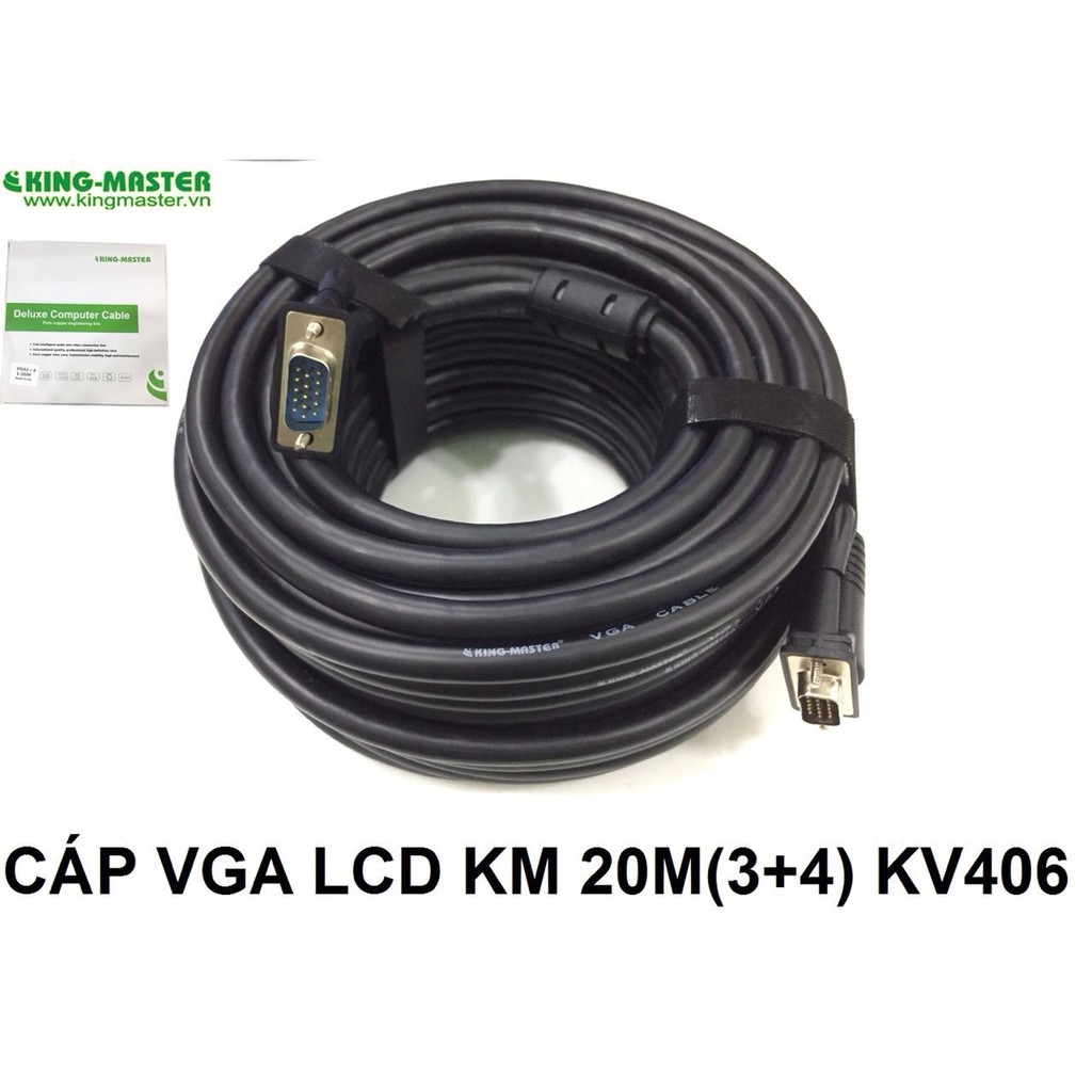 cÁP VGA MÀN HÌNH LCD 3+4 KINGMASTER TỪ 1.5M ĐẾN 20M 15M KV 403, 20M KV 404