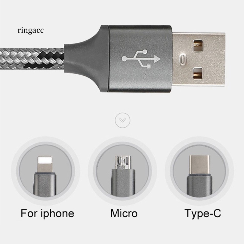 Sale 69% Cáp sạc nhanh đa năng 3 trong 1 Cáp USB Type-C cho iPhone Android, pink Giá gốc 60000đ- 40C111