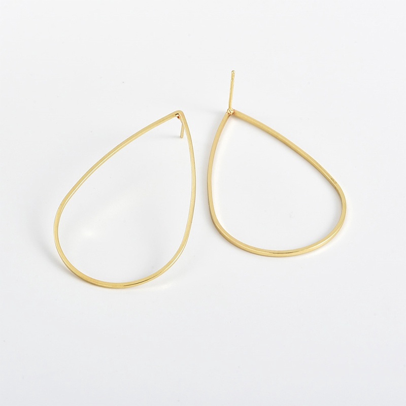 1pair Women 's Fashion Drop Shape Earring Ladies Simple Bt