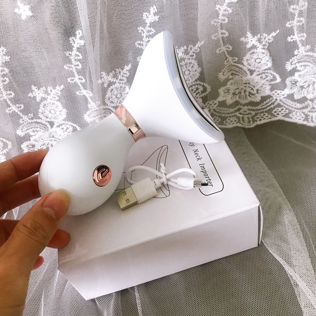 Máy Massage Nâng Cơ Trẻ Hóa Da Mặt Cầm Tay Mini Hàn Quốc Chính Hãng Sóng EMS Bảo Hành 3 Tháng