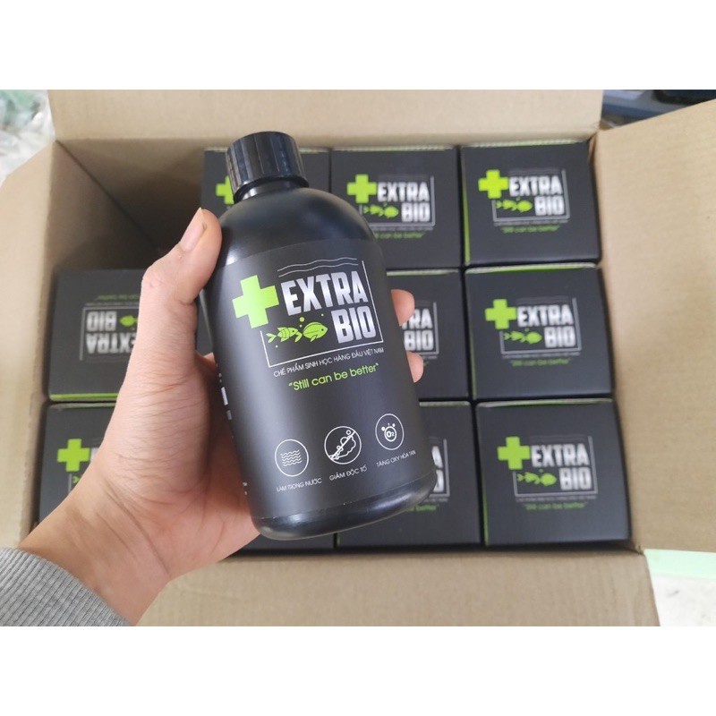 Vi sinh hồ cá koi, bể cá cảnh Extra Bio 125ml, 250ml, 500ml, 1000ml giúp làm trong nước, giảm độc tố và cân bằng PH