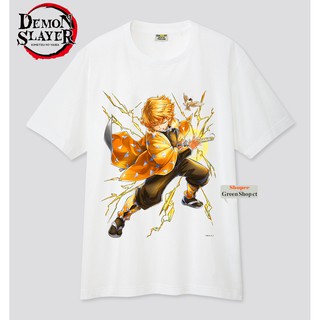 Áo thun in hình agatsuma zenitsu áo anime vải thái 4 chiều s100