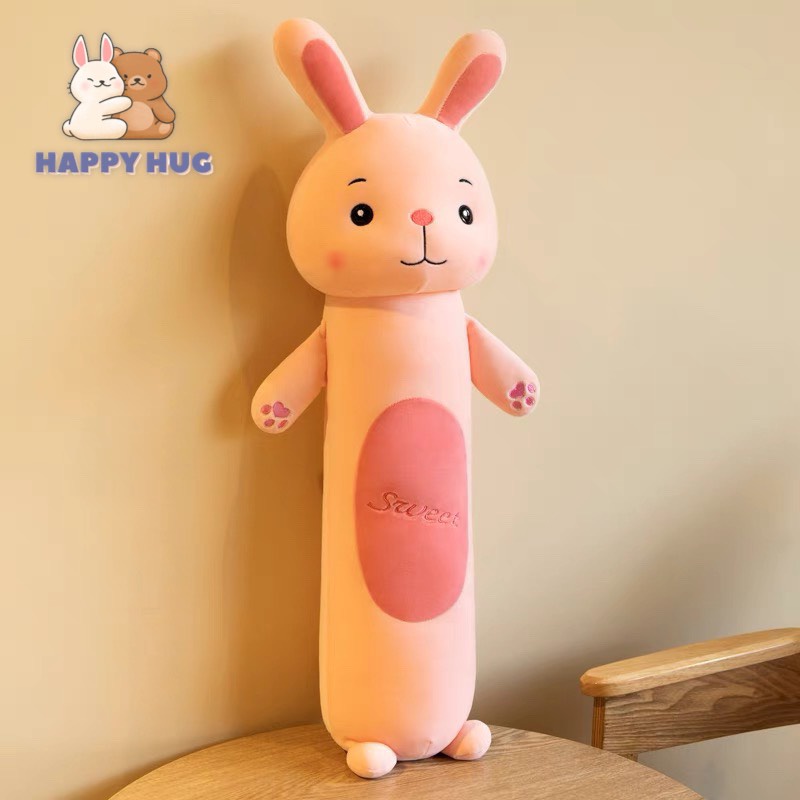 Gối ôm gấu bông cute size 60 cm cho bé, hình động vật dễ thương chất mềm mịn cao cấp - Happy Hug