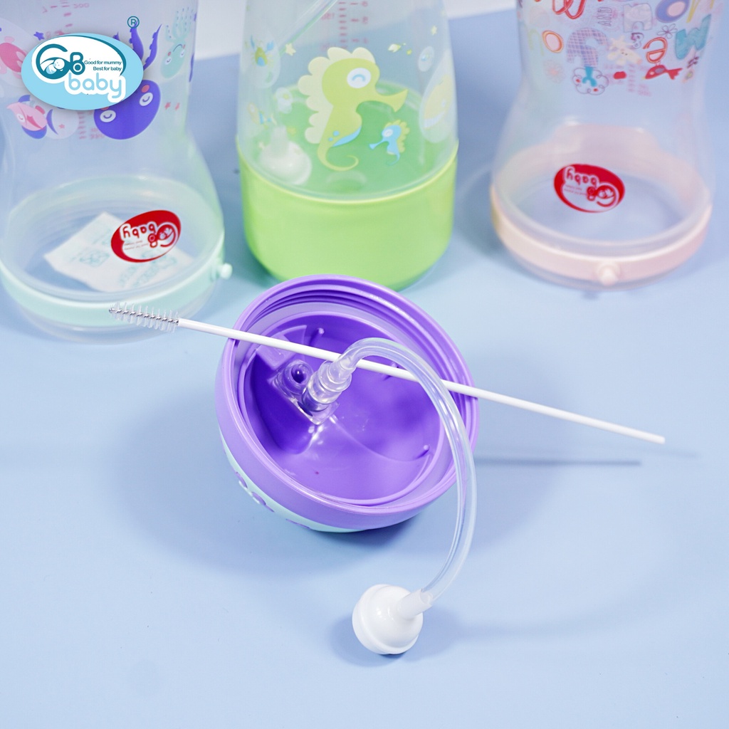Bình uống nước cho bé đi học phù hợp với cả học sinh GB Baby 350ml Chính hãng