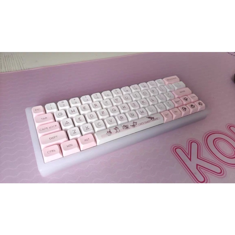 Keycap Thick PBT XDA Mèo Chi Chi 141 Nút Cho Bàn Phím Cơ 1988PC