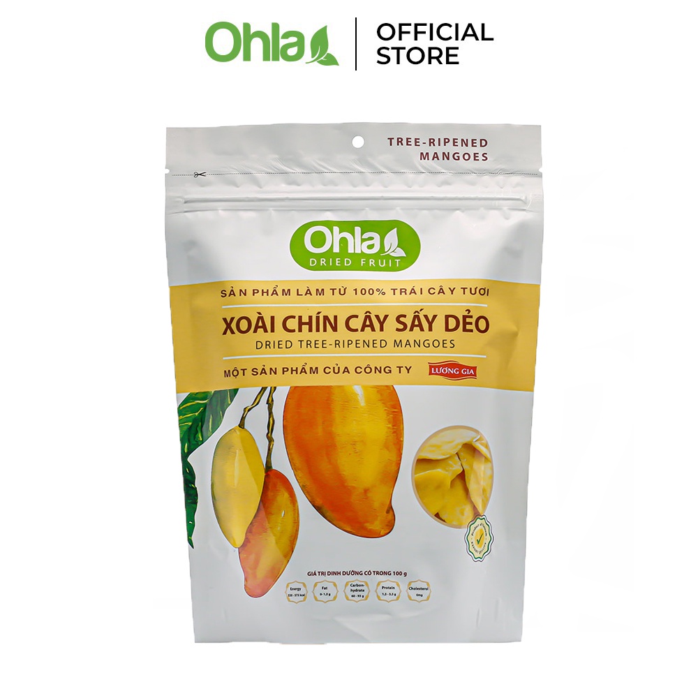 Xoài chín cây sấy dẻo Ohla - Gói 500 Gram