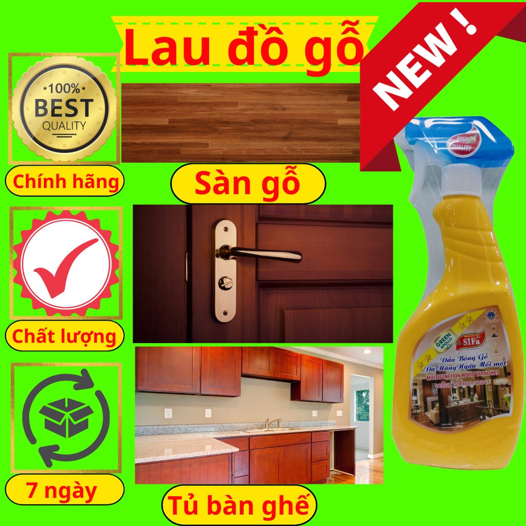 Nước lau bóng đồ gỗ cao cấp, lau tủ bàn ghế, tủ gỗ, sàn gỗ, Sifa chuyên lau đồ gỗ, phòng ngừa mối mọt