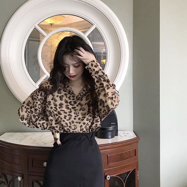 Áo Sơ Mi In Họa Tiết Da Báo Cá Tính | BigBuy360 - bigbuy360.vn