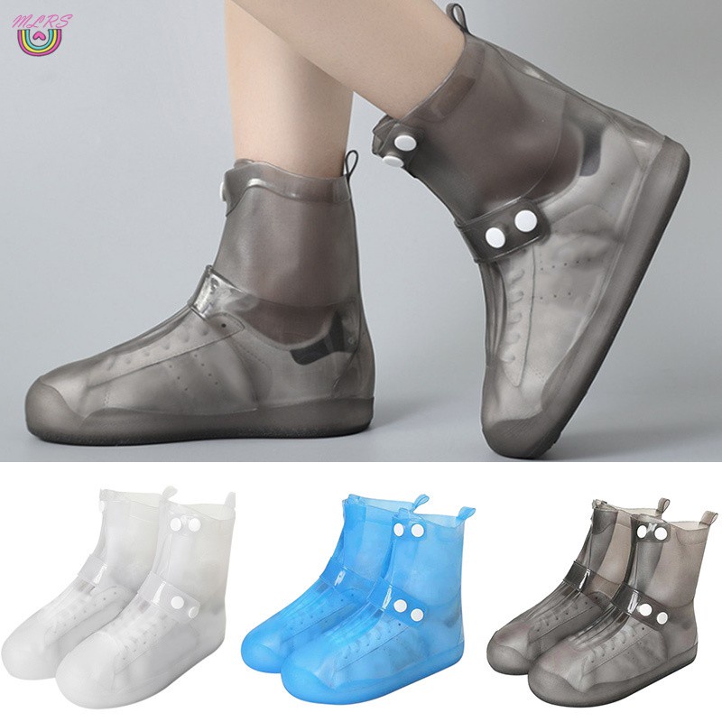 MS Waterproof Shoe Cover Reusable Non-Slip Portable Overshoe Protectors Rain Boots &VN