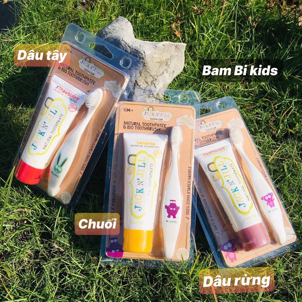 Set Bàn chải + kem đánh răng JACK N'JILL