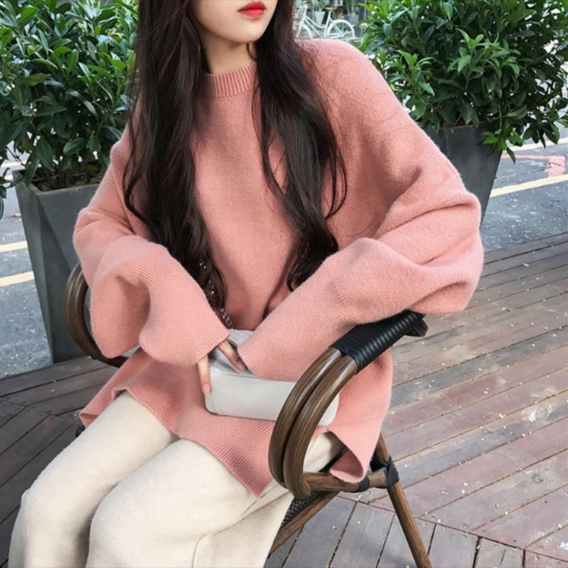 Áo Sweater Dáng Rộng Xinh Xắn Theo Phong Cách Hàn Quốc Dành Cho Nữ