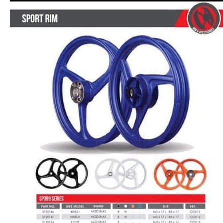 VÀNH MÂM RCB đúc 3 cây (1 đĩa )&amp; ( 2 đĩa )  size 1.6 - 1.85 xe ex135 exciter Lc135, Sirius chính hãng RACING BOY