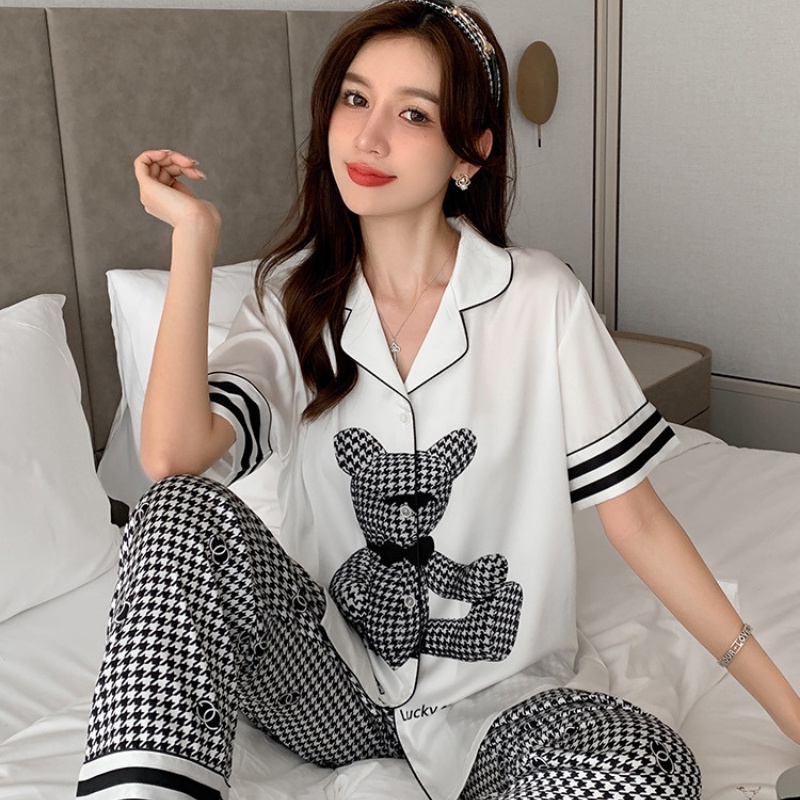 Đồ ngủ nữ pijama hàn quốc, bộ mặc nhà, chất liêu lụa mềm mịn, Tmshop