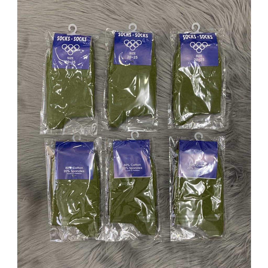 Tất Vớ xanh SQ CA BĐ  thun COTTON ,ảnh thật , bảo đảm giao đúng hàng