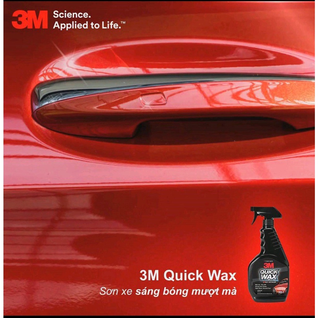 Chai Xịt Đánh Bóng Nhanh Ô Tô 3M-QUICK WAX 473ml - Bóng Sơn-3M