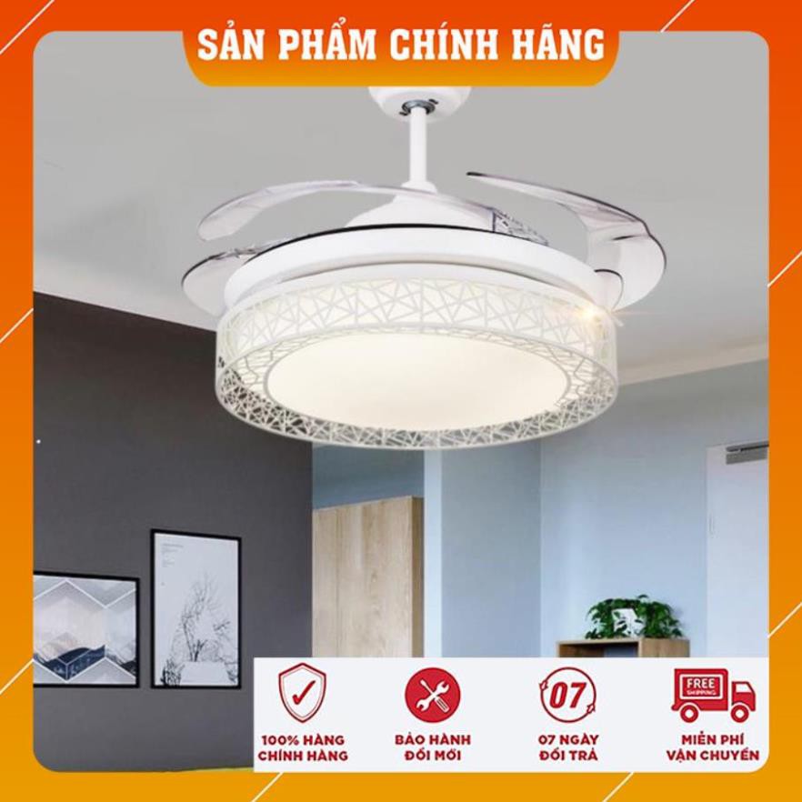 [Hàng cao cấp] Quạt trần đèn dấu cánh, quạt trần phòng khách A8701-cánh cụp cánh xòe có 3 chế độ sáng-điều khiển từ xa | BigBuy360 - bigbuy360.vn