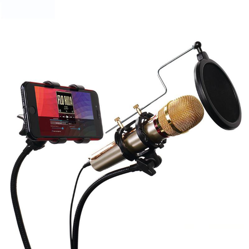 [FREESHIP] Giá đỡ micro livestream, có màng lọc mic và giá đỡ điện thoại chắc chắn