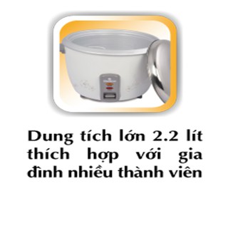 Nồi cơm điện nắp rời Bluestone CRB-5425 -  2.2L
