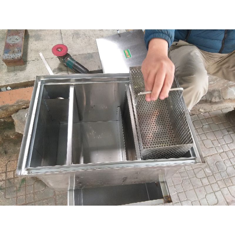 Bể Lọc Mỡ, Tách Mỡ, Bẫy Mỡ 40 Lít, inox304  - Cơ Sở Sản Xuất Bình Minh 890