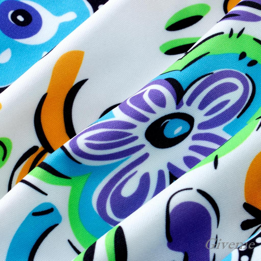 Áo Tank Top Không Tay In Họa Tiết Hoa Hoạt Hình Khoét Sâu Gợi Cảm