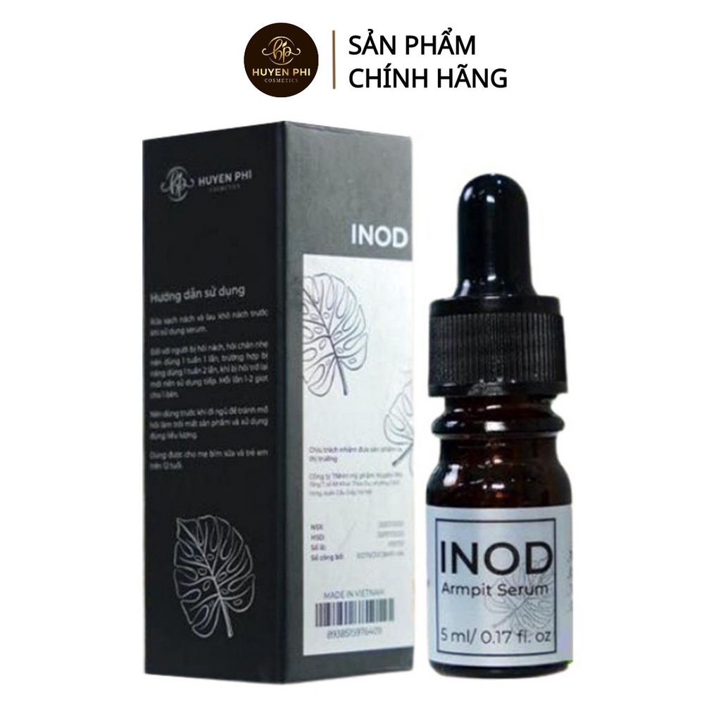 Combo 2 serum INOD Huyền Phi 5ml công dụng khử hôi nách, hôi miệng, hôi chân + cọ quét mặt nạ Huyền Phi