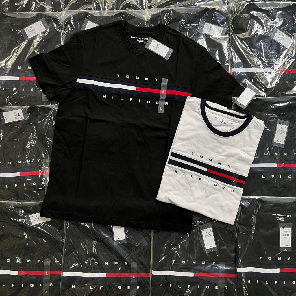 Áo thun Tommy Hilfiger Hàn Quốc Auth cotton mát unisex nam nữ