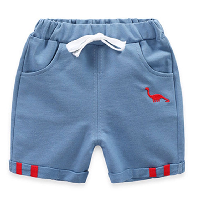 Quần Short Cotton Màu Trơn Họa Tiết Khủng Long Thời Trang Mùa Hè 5 Màu Tùy Chọn Cho Bé Trai Và Gái
