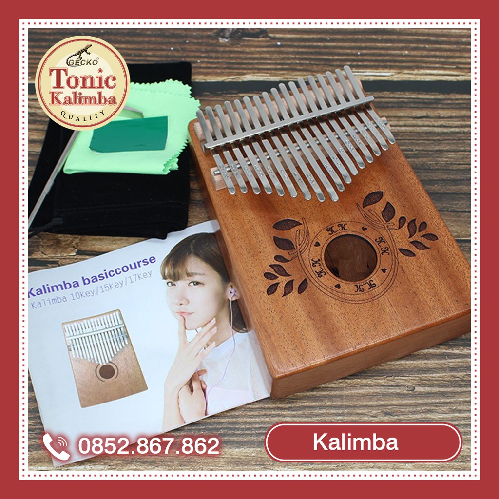 Đàn kalimba 17 phím K-M17 Gỗ phong lá vàng Tặng phụ kiện