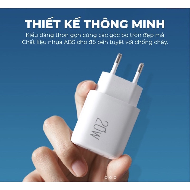 “Chính Hãng” Củ sạc nhanh TOPK B25 /B110P /B210P Sạc nhanh PD Công suất 20W 10w Cổng Type C