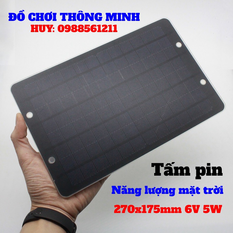 Tấm pin năng lượng mặt trời silicon đơn tinh thể 6V 5W