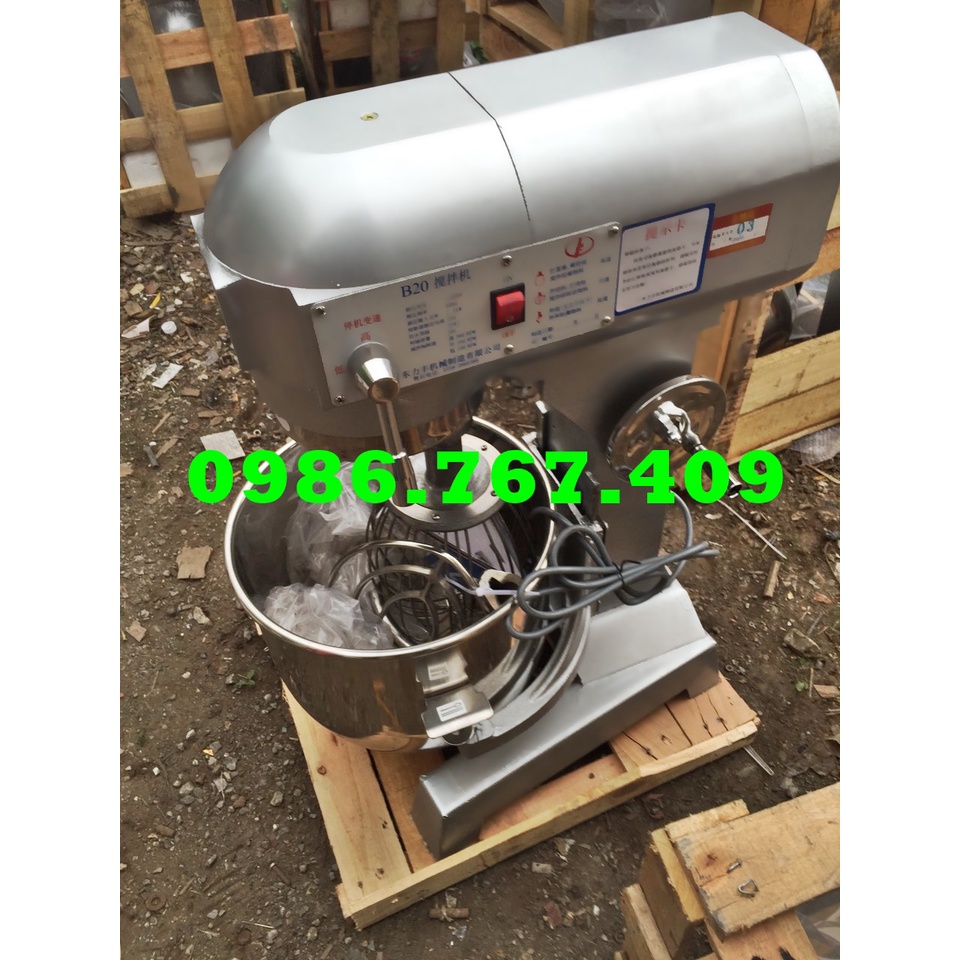 Máy trộn bột công nghiệp 20 lít, đánh trứng, 3 càng đánh đa năng